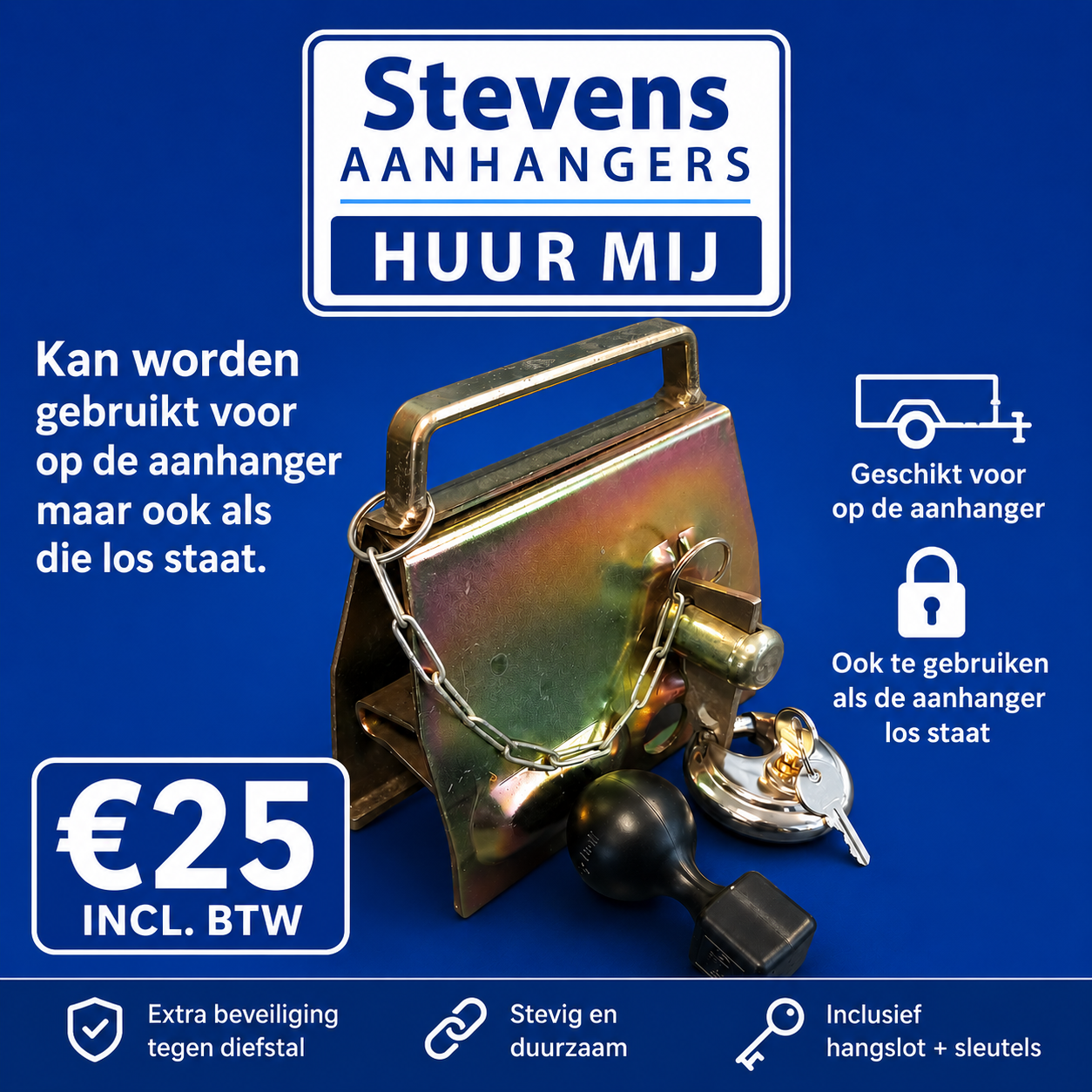 overdekslot tasje aanhangwagens