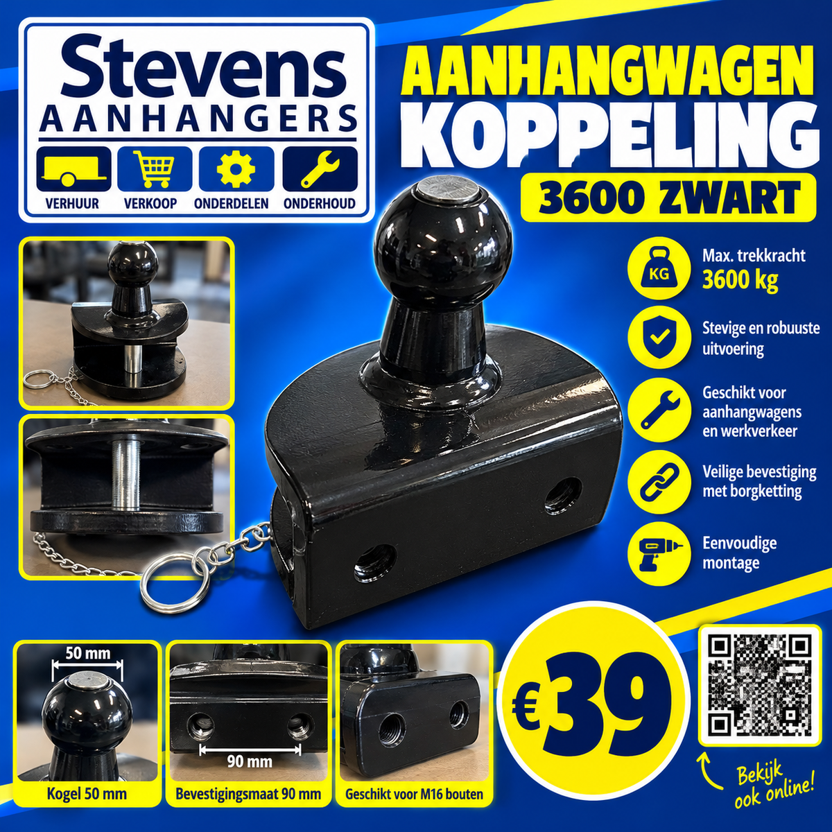 aanhangwagen koppeling 3600