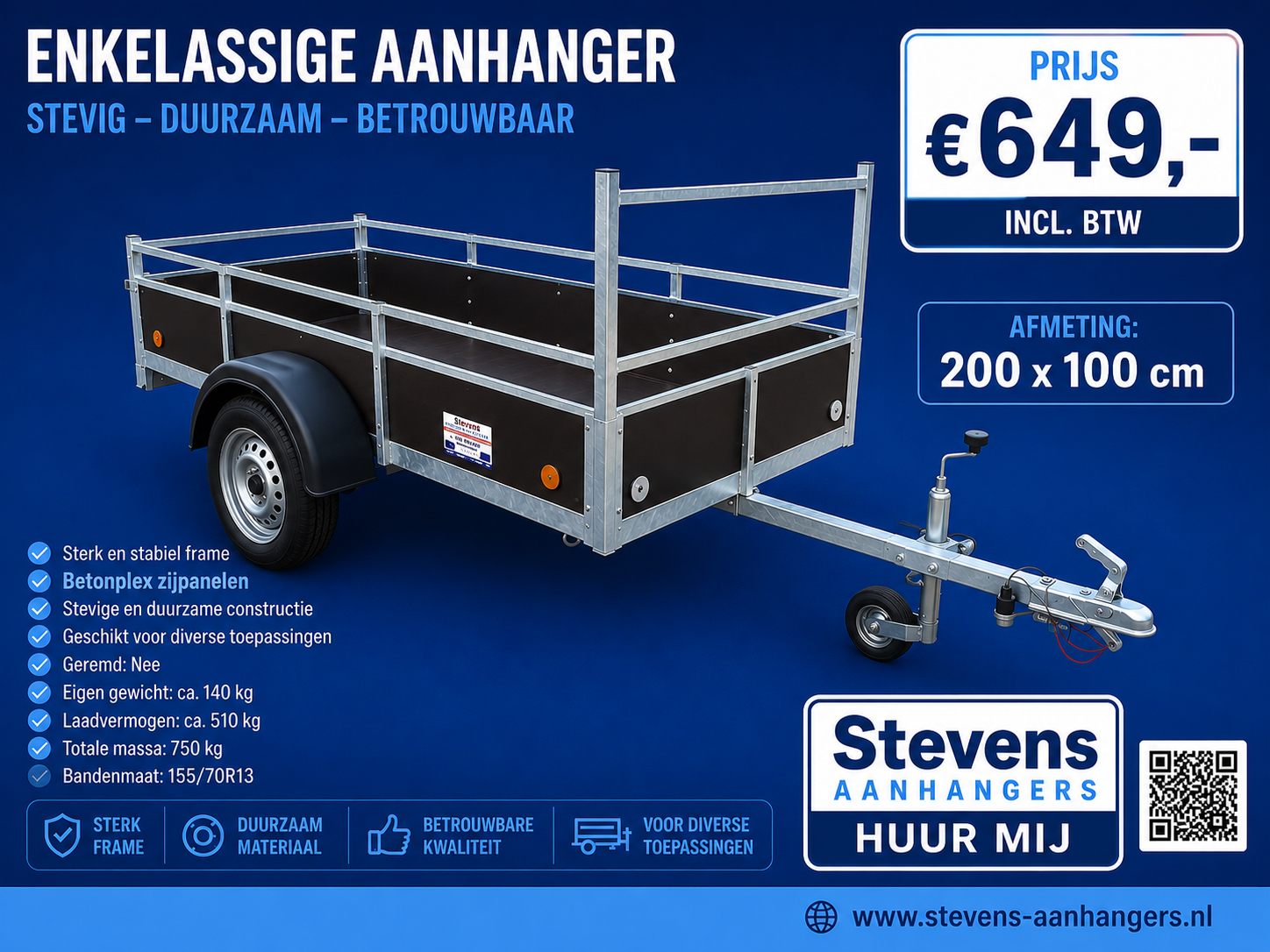 aanhanger 200x100