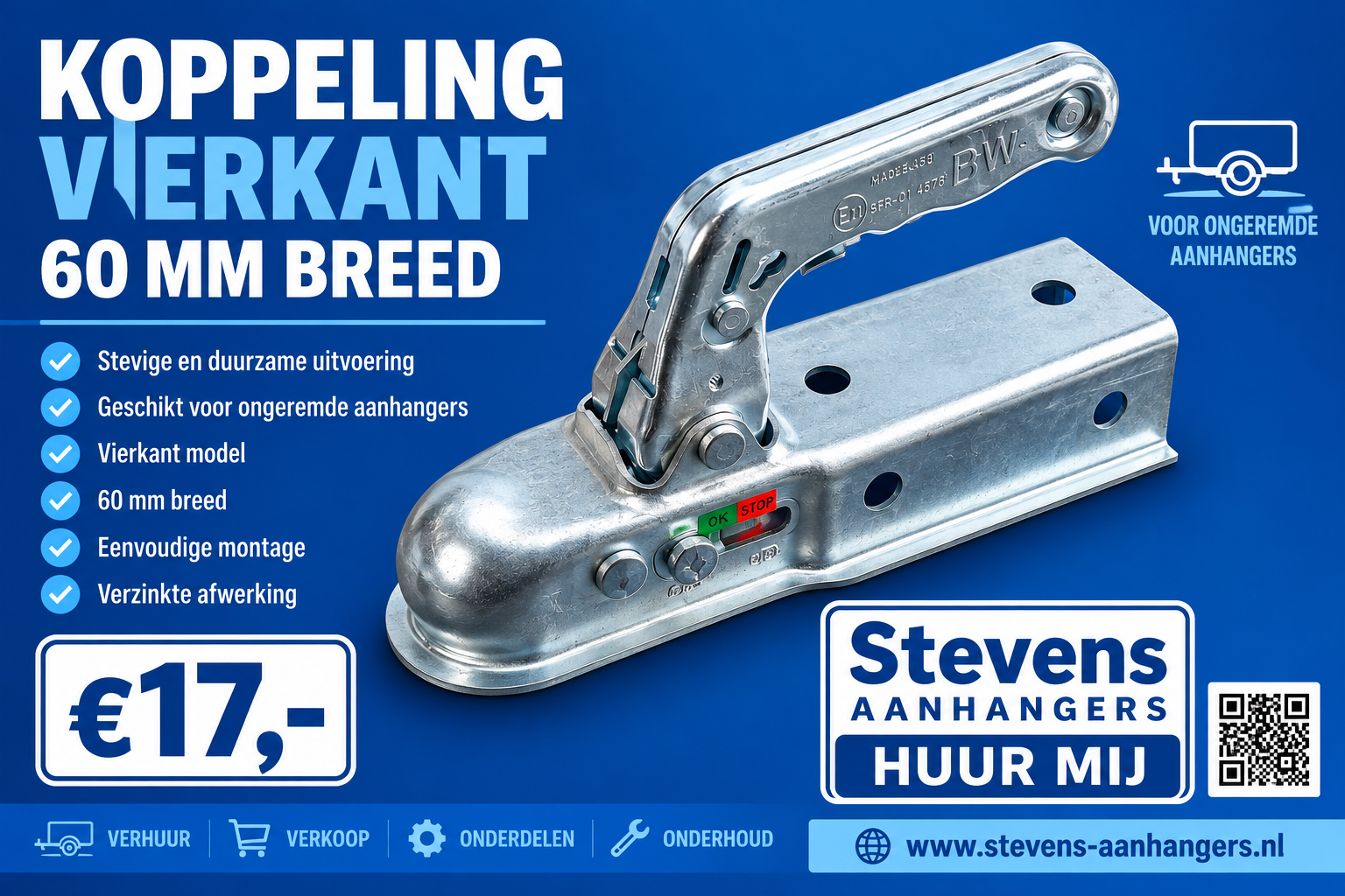 koppeling vierkant 60mm