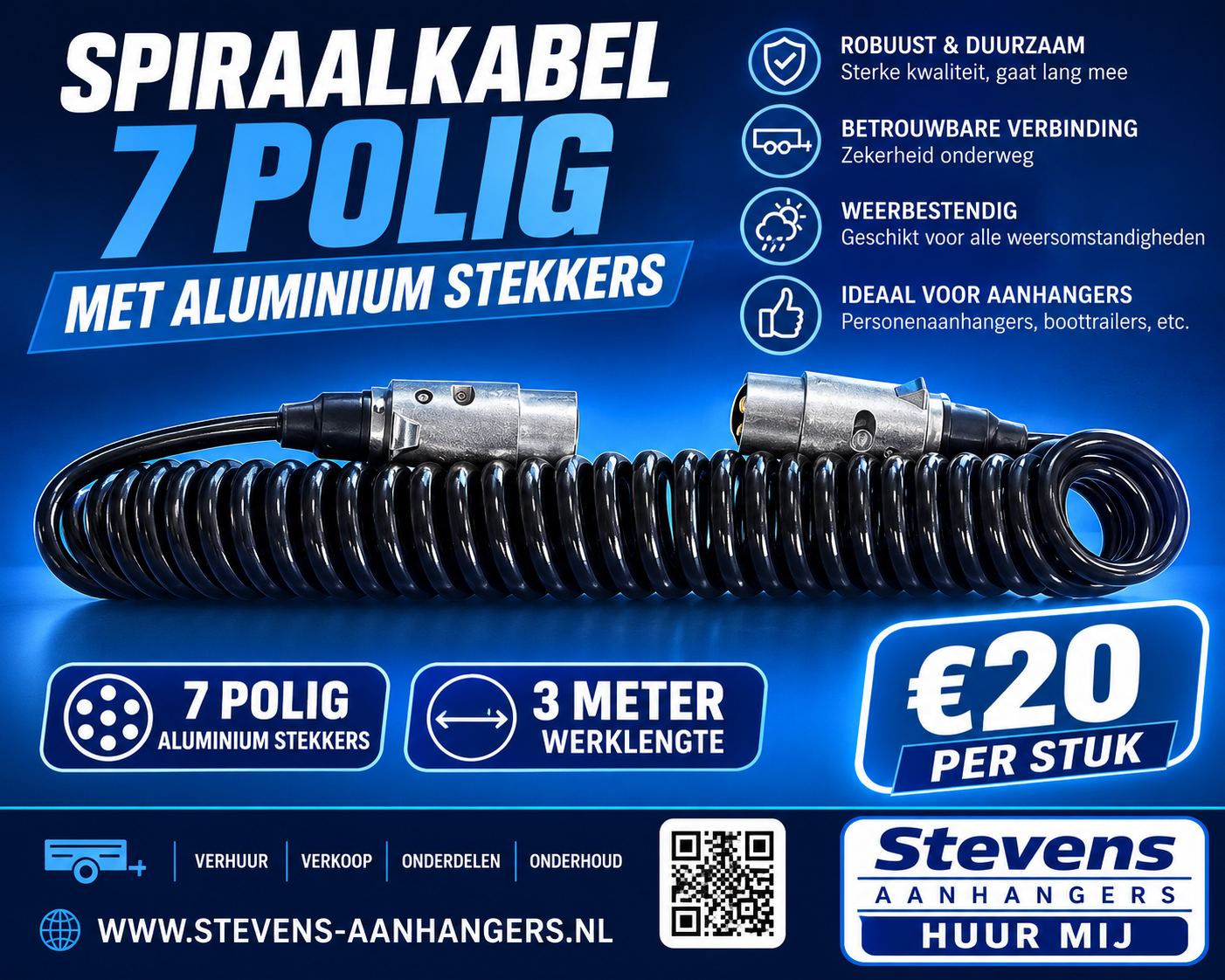 spiraalkabel 7 polig