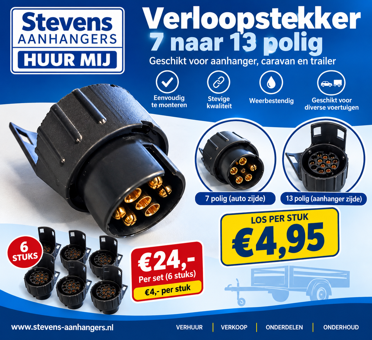 verloopstekker 7naar 13 polig