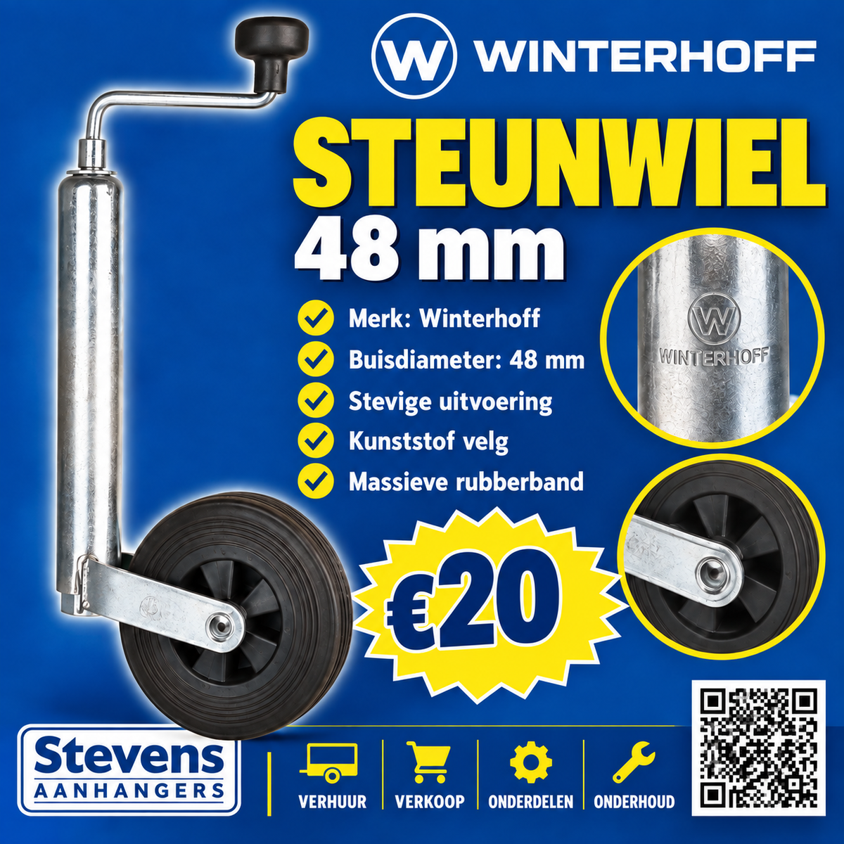 Winterhoff Steunwiel 48 mm