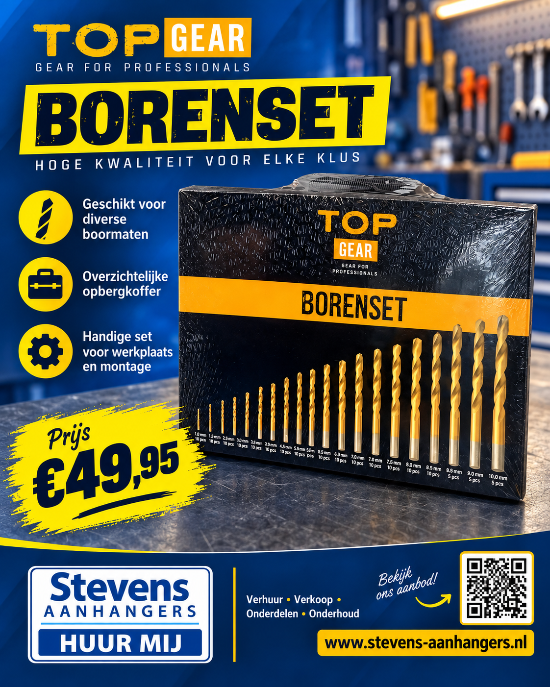 TOPGEAR Borenset – 170-delig | 1 t/m 10 mm