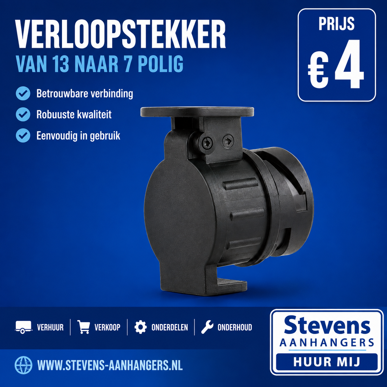 verloopstekker van 13 polig naar 7 polig