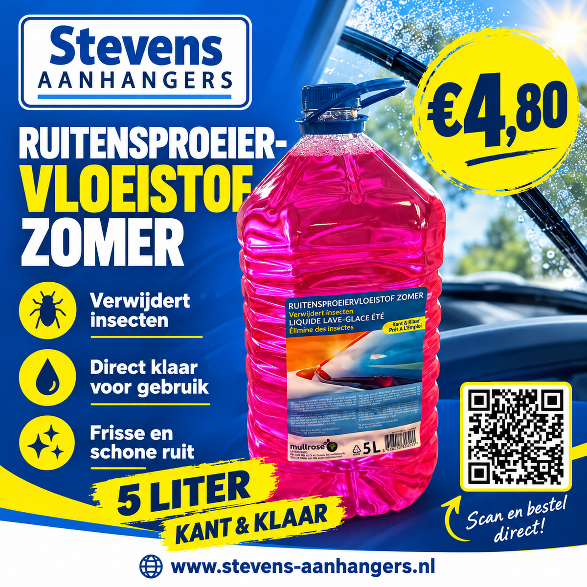 ruitensproeier vloeistof zomer